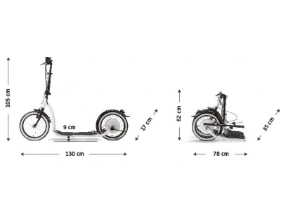 Trottinette électrique FlyKly Smartped pliée